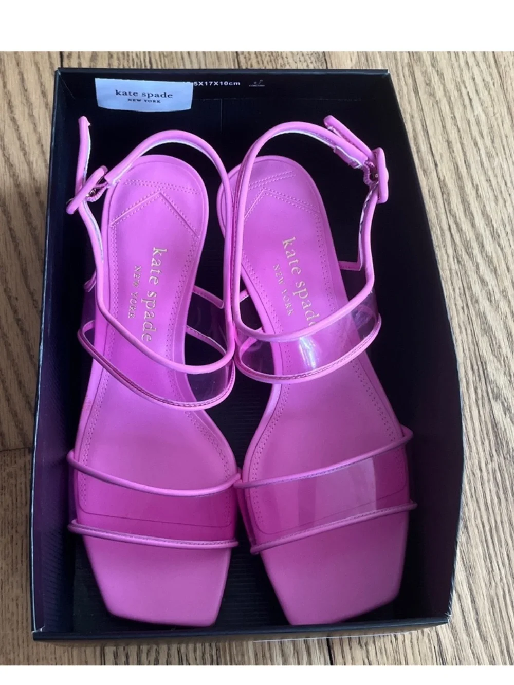 KATE SPADE Pink  Milani Lucite Block Heel Sandal